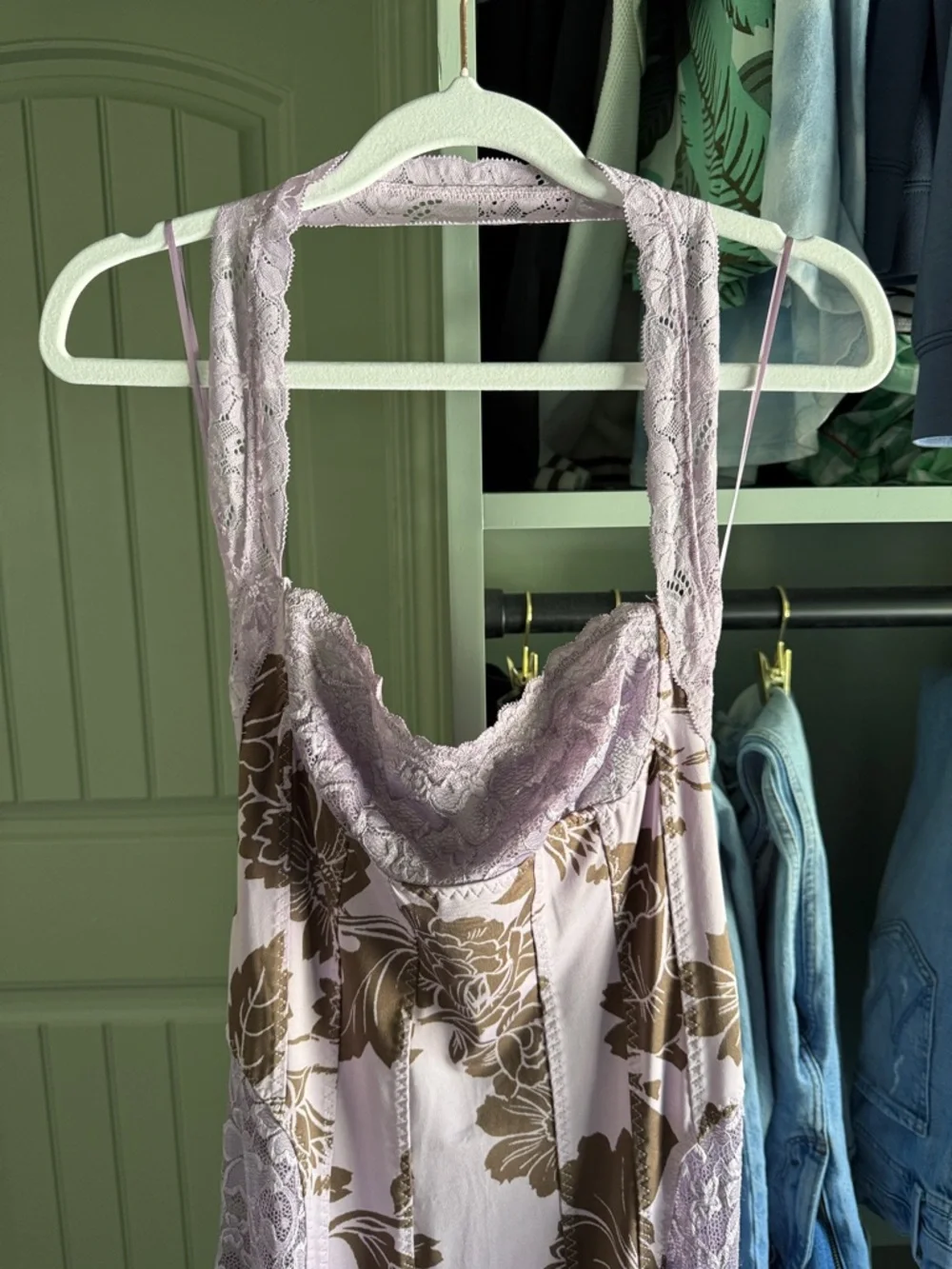 Free People Lilac Lace Floral Slip Dress - Picture 2 of 5